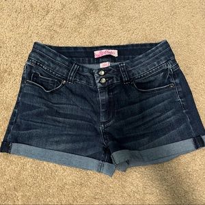 Candie’s blue denim shorts